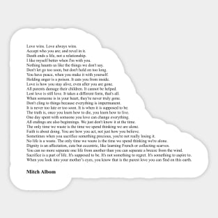 Mitch Albom Quotes Sticker